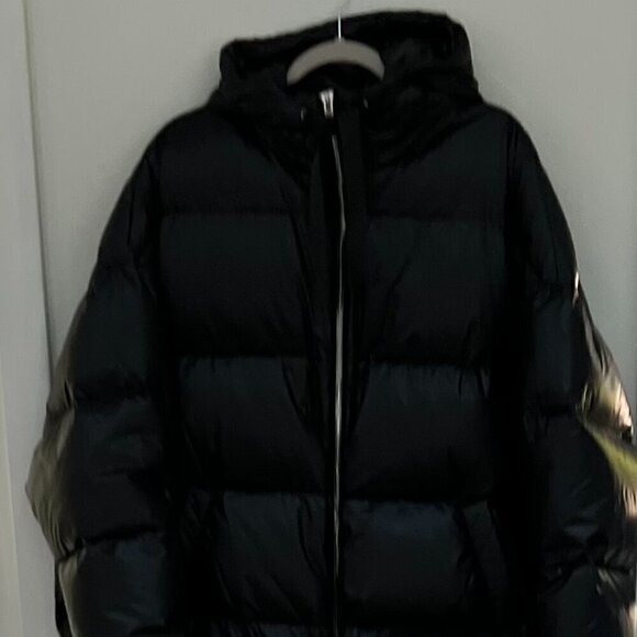 STAND STUDIO Adeline oversized quilted shell hooded down jacket Size 44 / US 12 - Picture 3 of 11